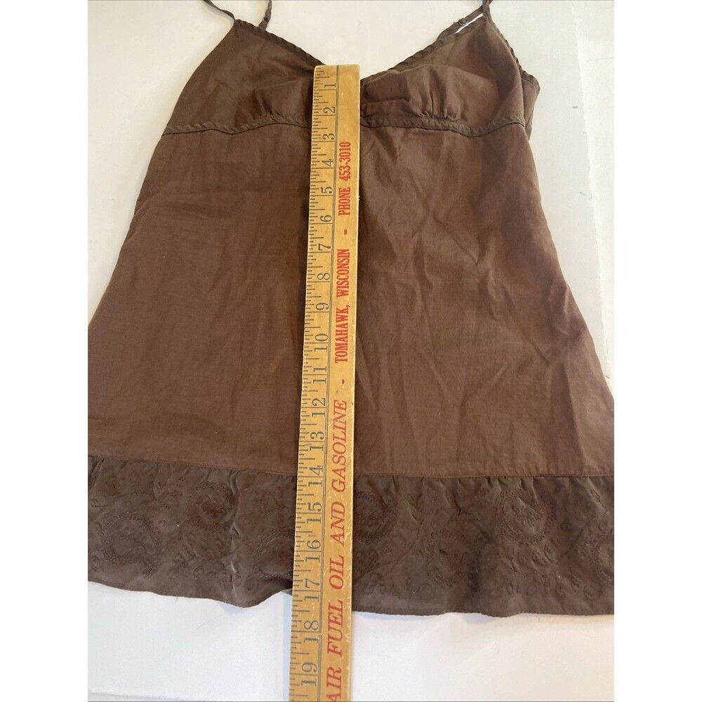 Y2K Hollister Brown Babydoll Tie Back Tank Top | Women’s Sz Sm Adjustable Strap - Picture 10 of 11
